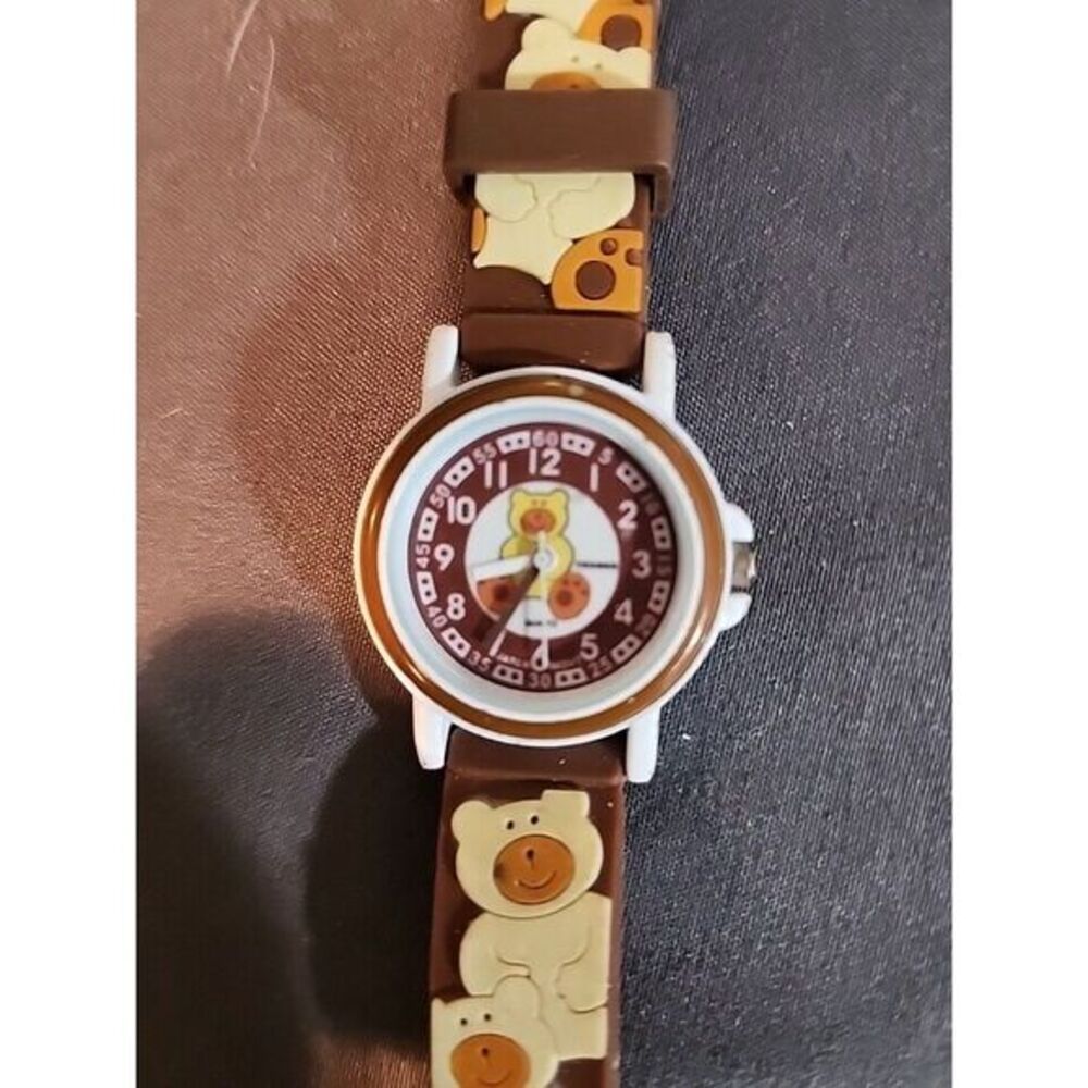Bijoux Terner K-1541 Kids Kidz Teddy Bear Watch Colorful NEW Needs Battery
